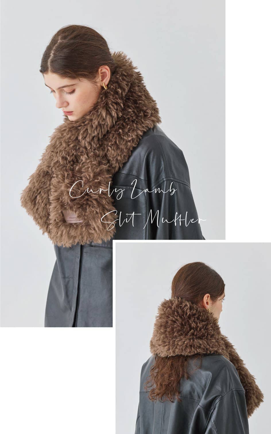 Curly Lamb Slit Muffler