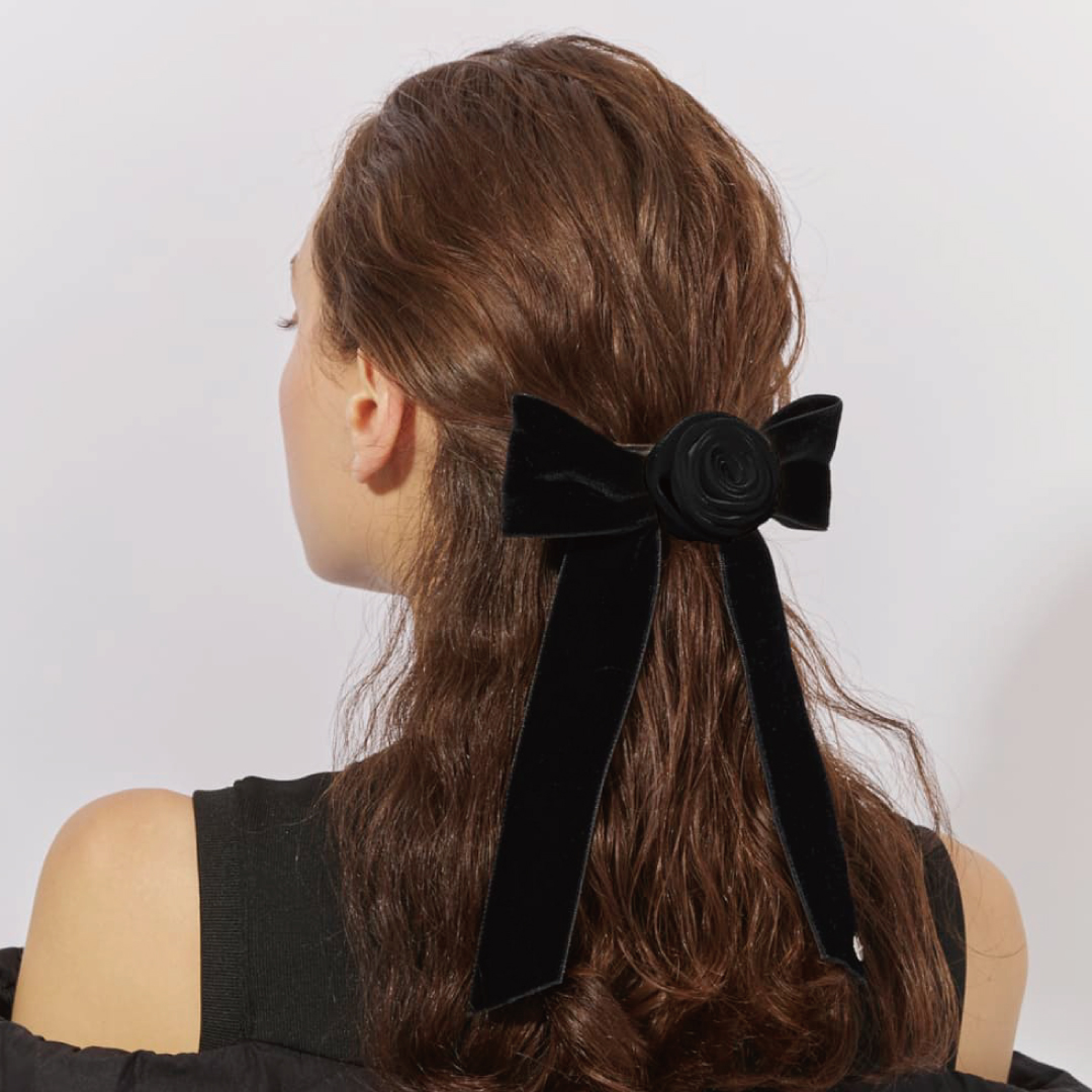 Rose Ribbon Barrette