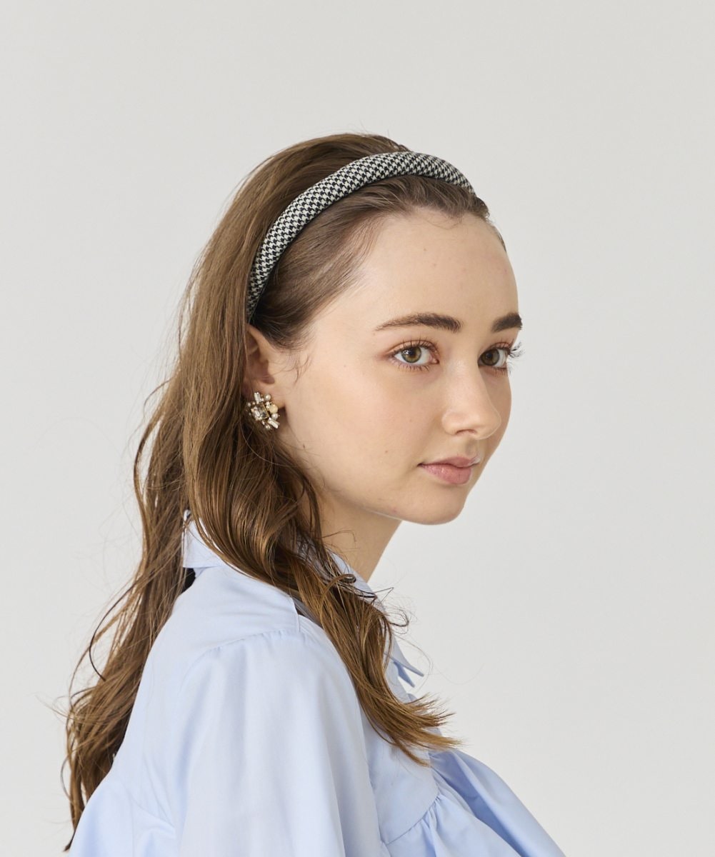 Chapeau d' O Tweed Thin Headband | FREE(99) BLACK (01) | Chapeau d