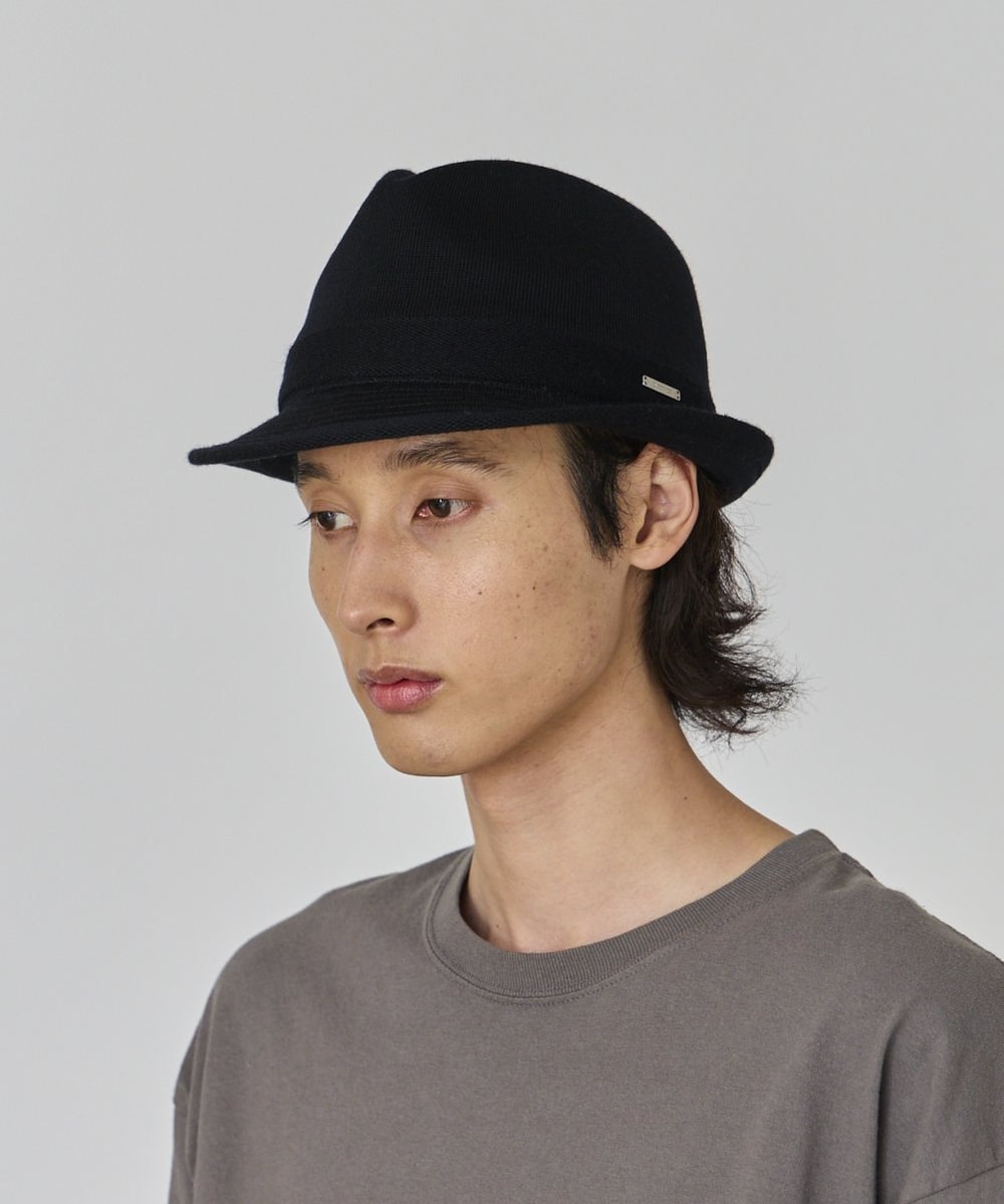 OVERRIDE W.BLEND KNIT FEDORA | 58cm(58) BLACK (01) | OVERRIDE