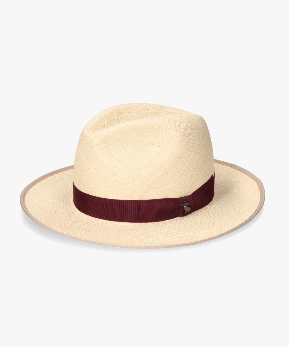 FUDGE6月号掲載】arth Long Brim Panama Fedora | M(07) DK RED (11