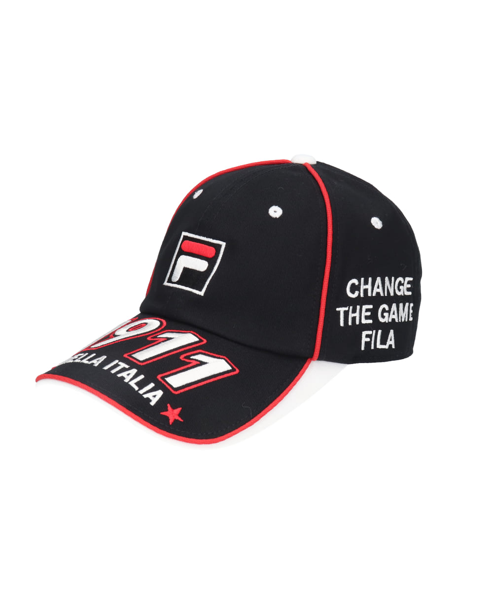 FILA CO TWILL GRAPHIC RACING CAP | 57cm～59cm(98) BLACK (01