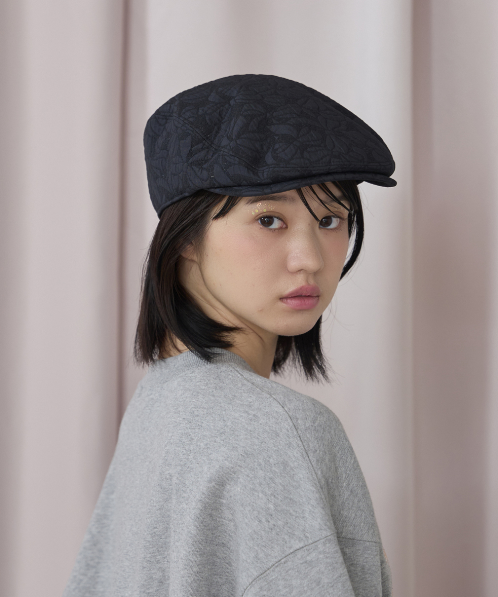 THEREDTHREAD ハンチング帽　ブラック×ホワイト kaorinomori シークハンチング リヴィ | 57.5cm(75) BLACK (01