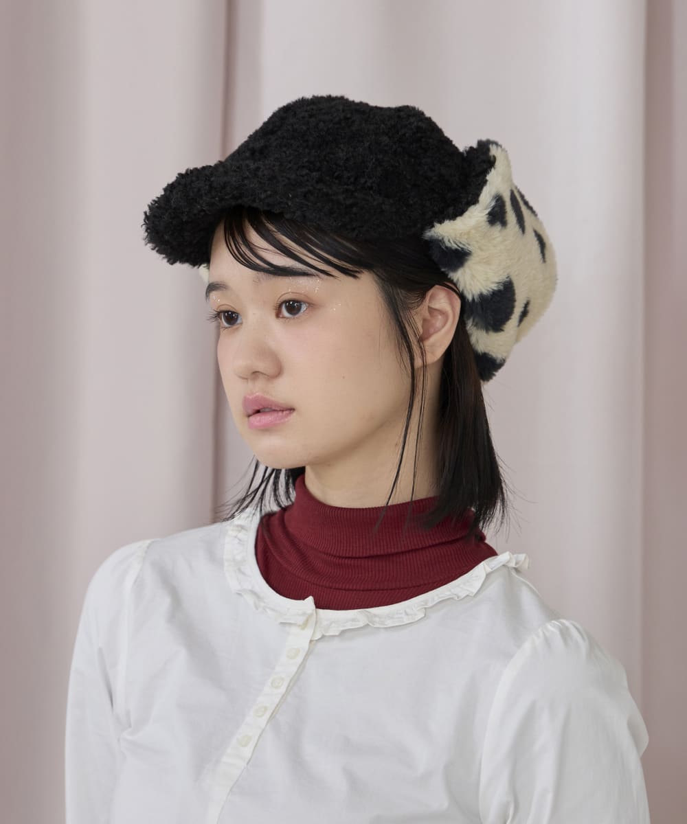 コーシロちゃんが被ってる様に見える帽子 kaorinomori ルネキャップ ジジ | 57.5cm(75) BLACK (01