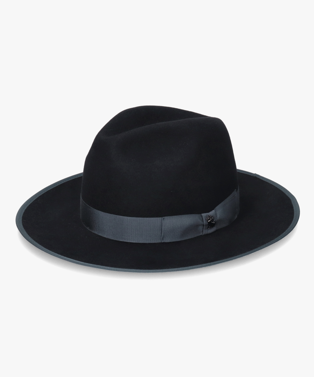 arth Ante Long Brim Fedora | M(07) NAVY (71) | arth / アース | HAT