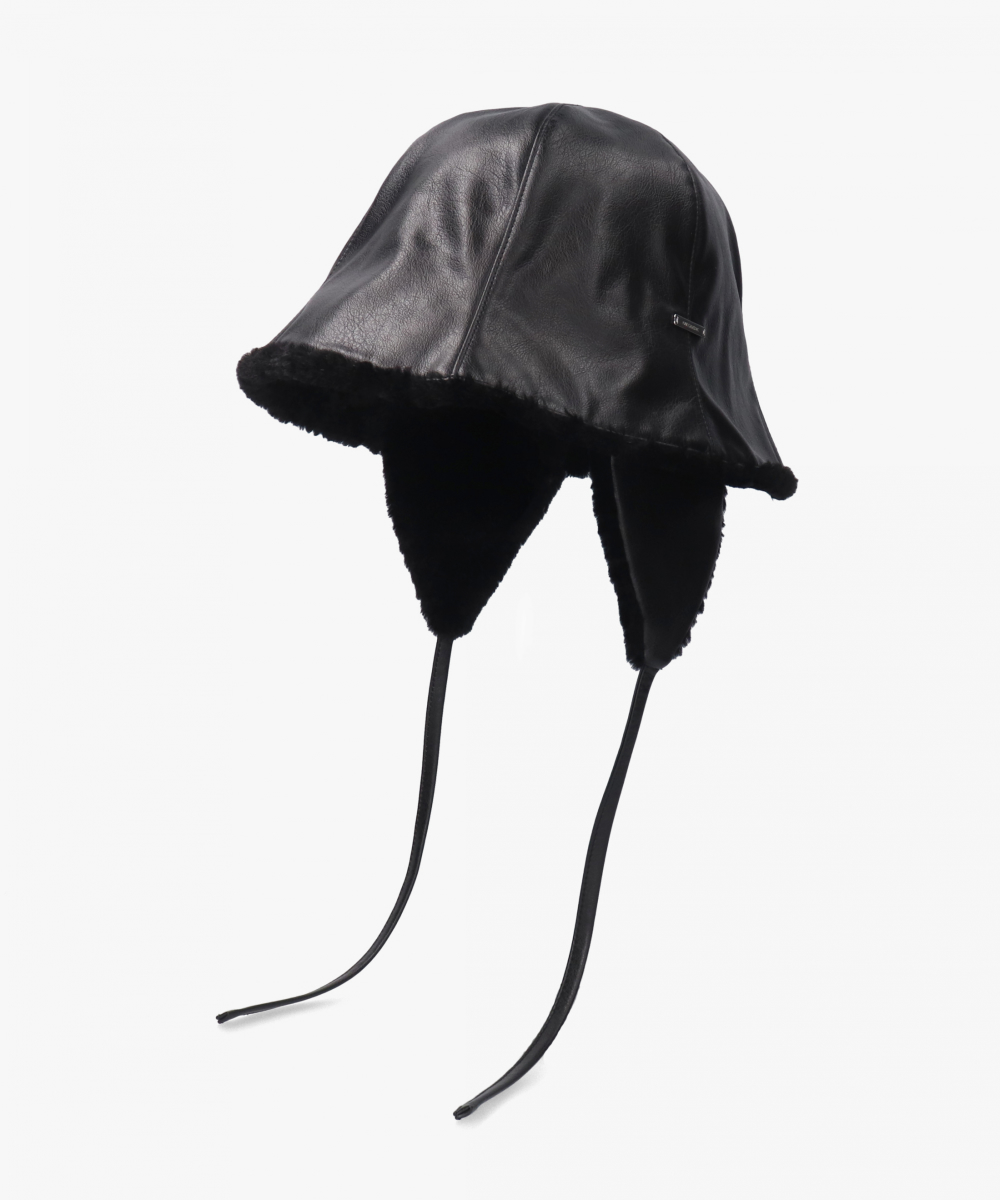 OVERRIDE FAKE LEATHER FLAPHAT SGP | 58cm(58) BLACK (01