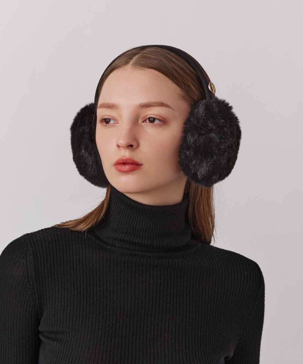 Chapeau d' O Rex Fake Fur Earmuff | FREE(09) BLACK (01) | Chapeau