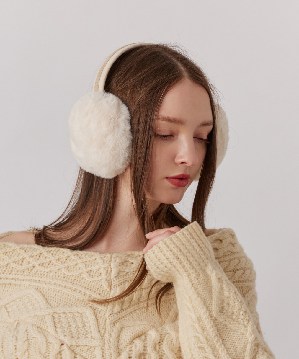 Chapeau d' O Rex Fake Fur Earmuff | FREE(09) BLACK (01) | Chapeau