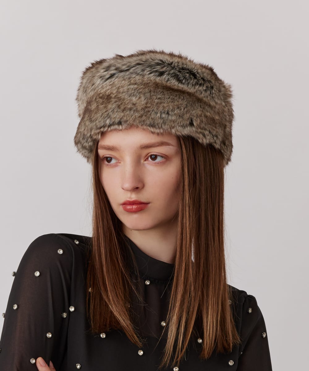 Chapeau d' O Rabbit PT Fur Toque | 57.5cm(75) NATURAL (96
