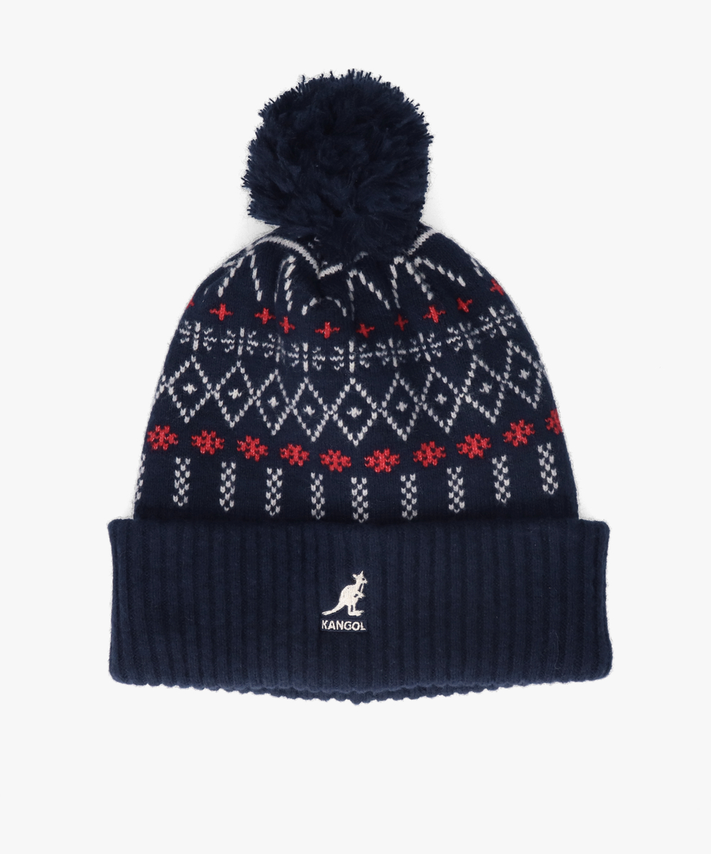KANGOL HOLIDAY POM POM BEANIE | ONE SIZE(19) DK BLUE (71) | KANGOL
