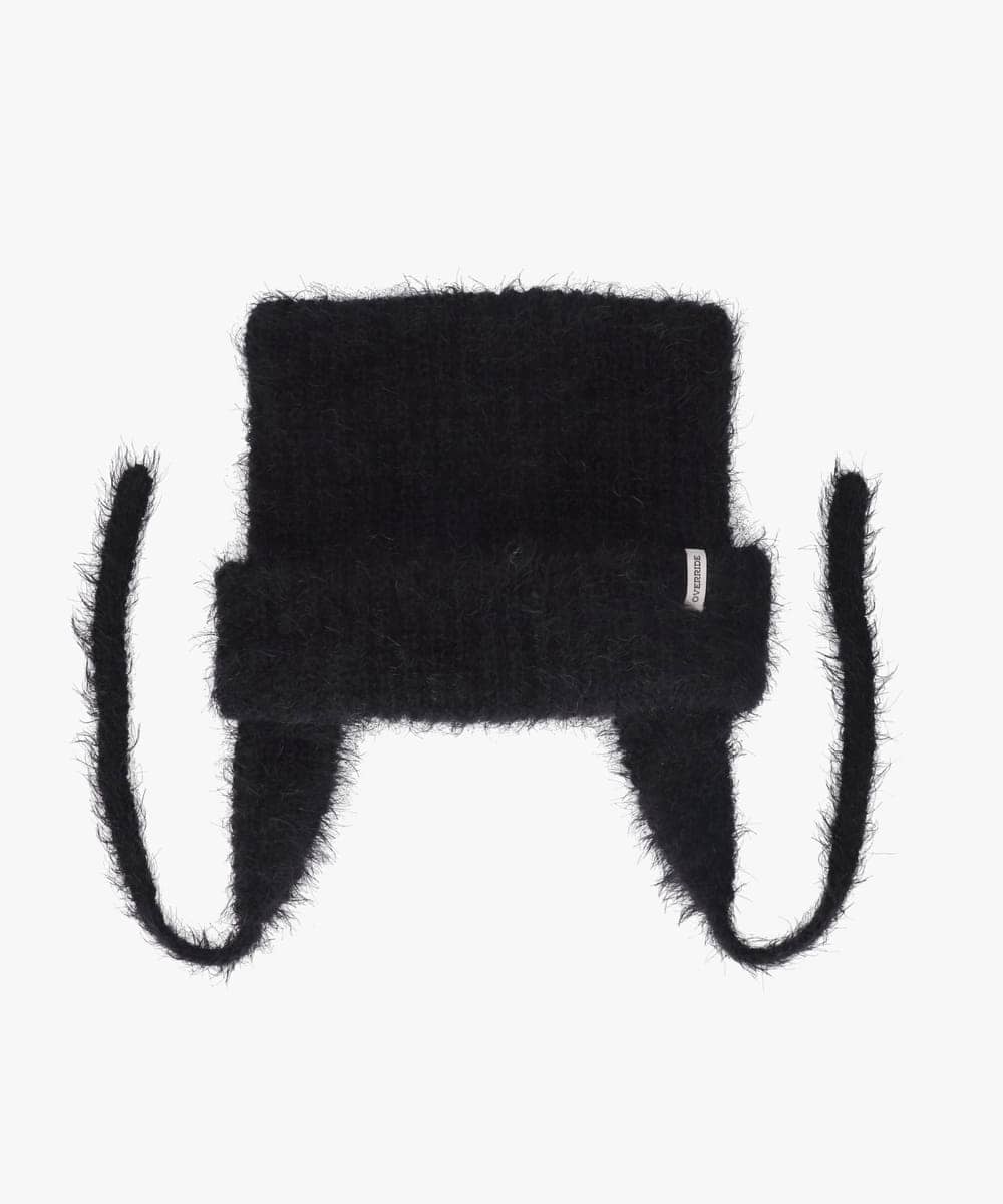 OVERRIDE KNIT FLUFFY CAT GUIDE | 57cm～59cm(98) BLACK (01