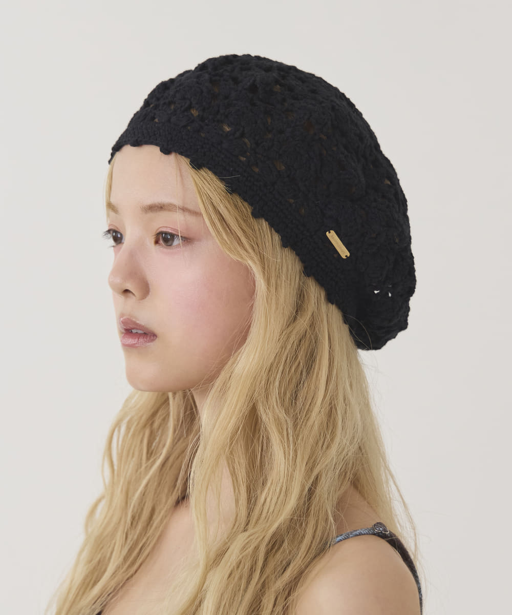 kaorinomori ニットベレー帽手編みがかわいいニットベレー帽☆被り