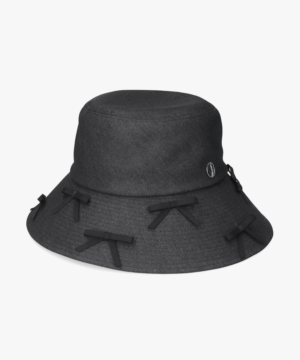 Chapeau d' O Denim Ribbon Capeline | 57.5cm(75) BLACK (01