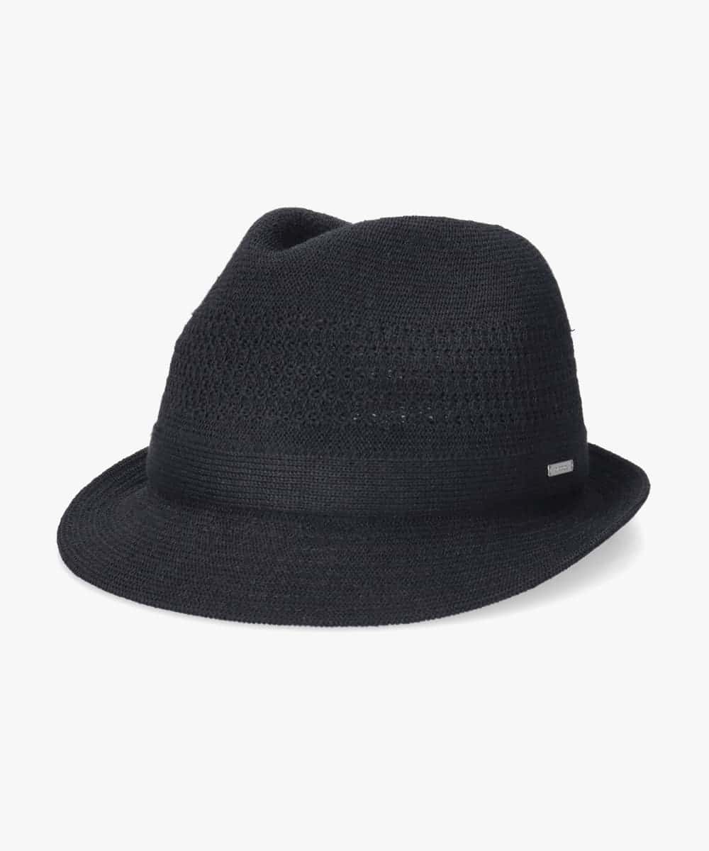 OVERRIDE REP LINEN BLEND KNIT FEDORA | 58cm(58) BLACK (01