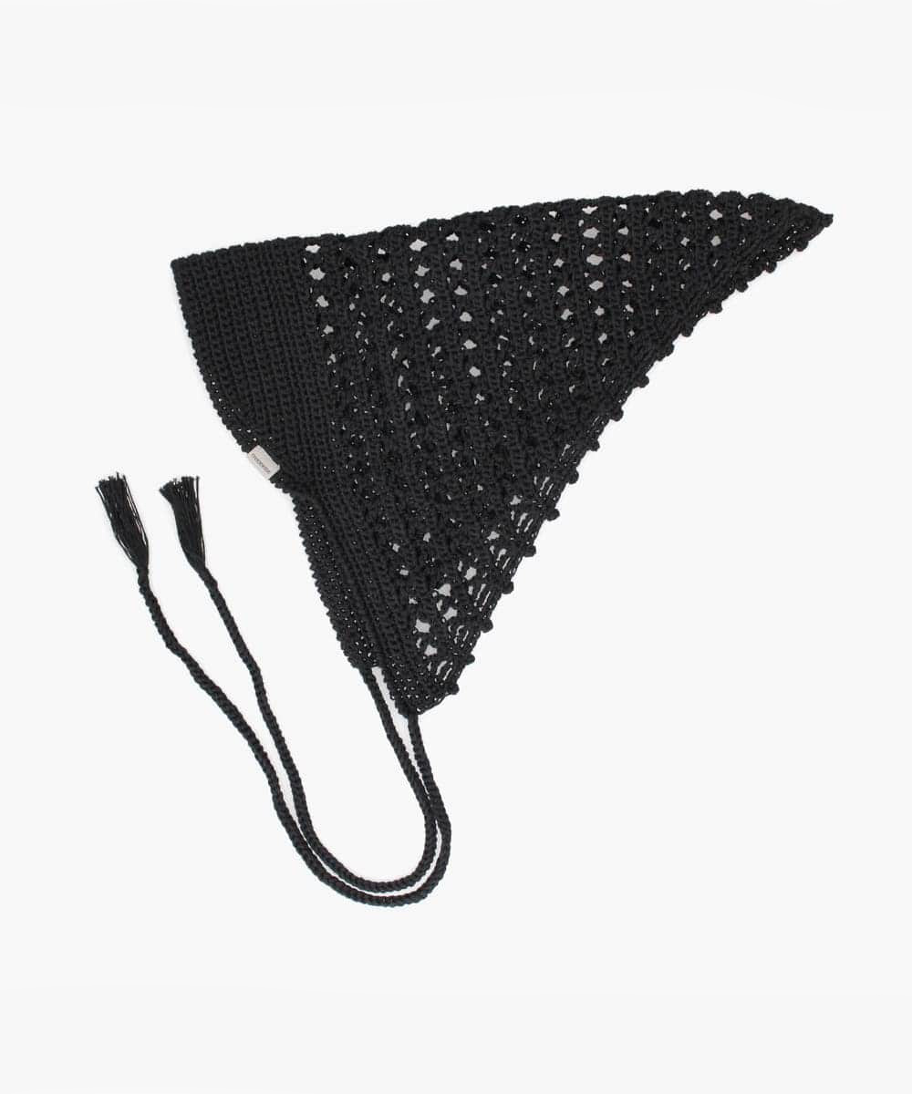 OVERRIDE CROCHET BABUSHKA CAP SG | FREE(99) BLACK (01) | OVERRIDE