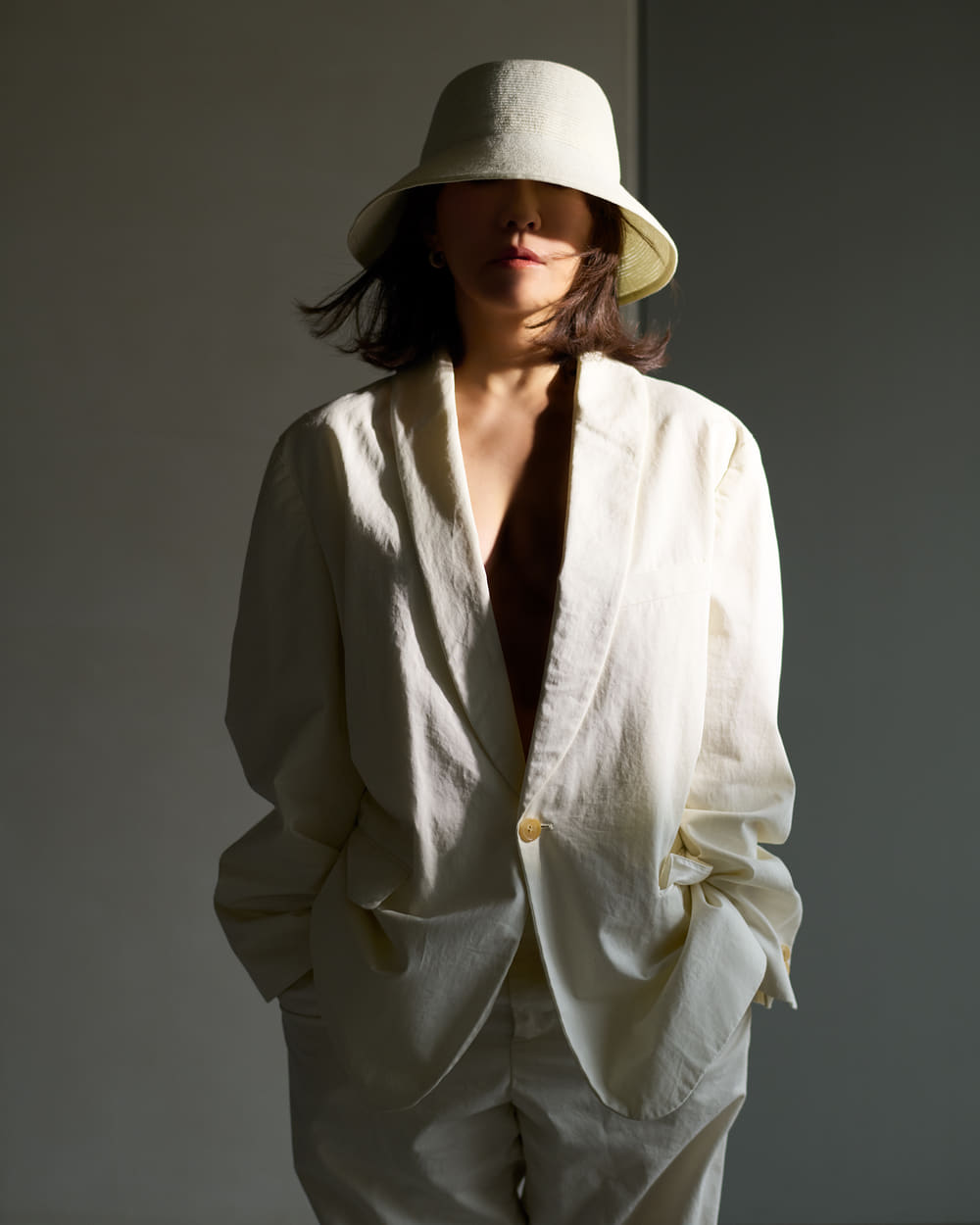 Chapeau d' O PORTRAIT by Yumie Kazama No.2 | 57.5cm(75) WHITE (06