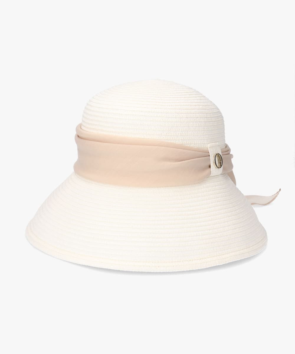 Chapeau d' O Silk Braid Capeline | 56cm(56) WHITE (06) | Chapeau d