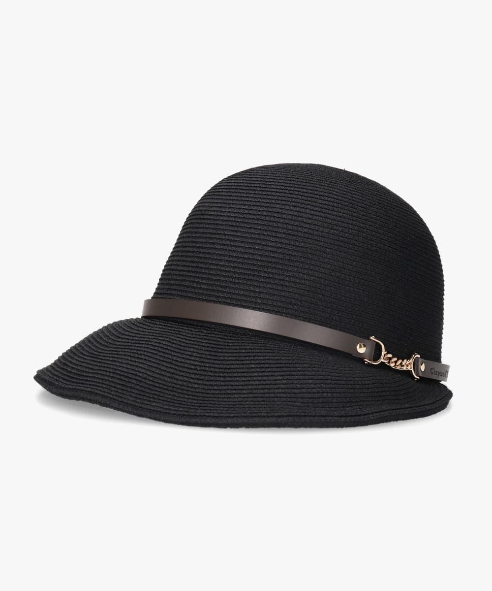 Chapeau d' O Si_Braid Bit Wide Cap | 57.5cm(75) BLACK (01