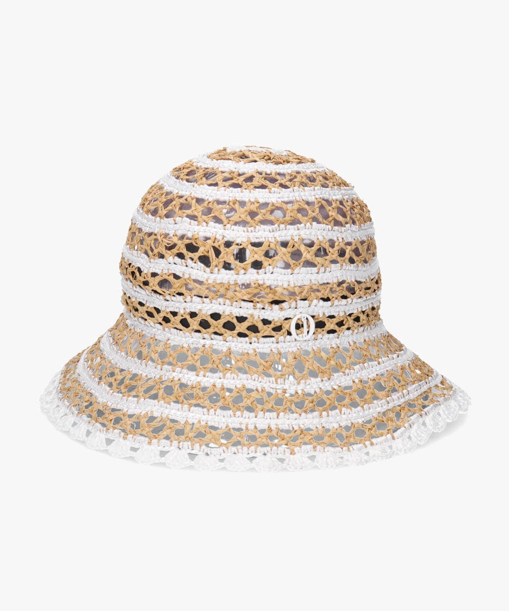 Chapeau d' O Raffia Lace Bd Hat | 57.5cm(75) WHITE (06) | Chapeau