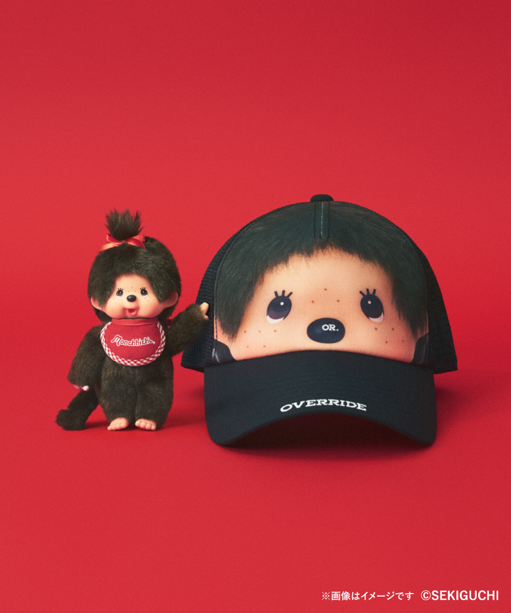予約】OVERRIDE x Monchhichi MESH CAP-FACE | 57cm～59cm(98) BLACK