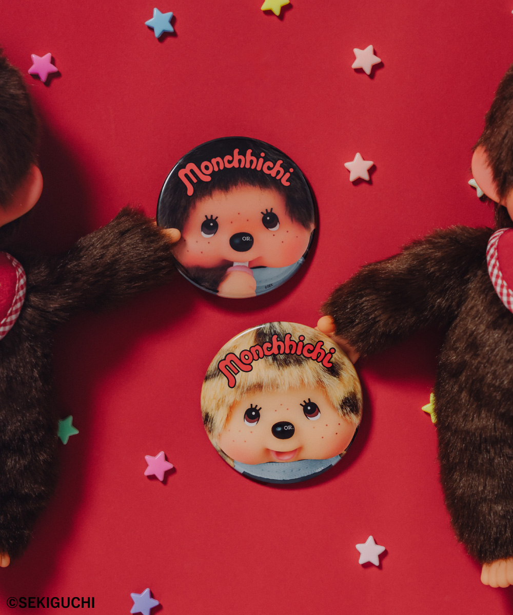 OVERRIDE x Monchhichi BADGE 76mm | L(04) BROWN (91) | OVERRIDE
