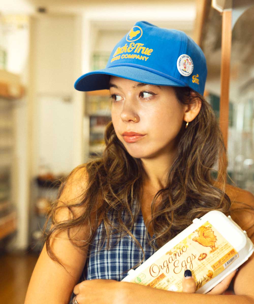 TalkMart CLUCK & TRUE EGG Co. CAP | 57cm～59cm(98) BLUE (73