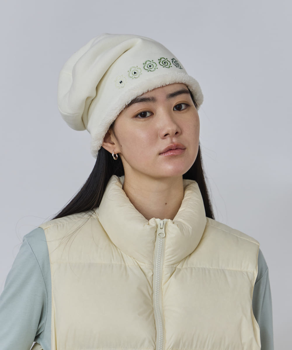 OVERRIDE HAPPY SWEAT PUWA BEANIE SG | 57cm～59cm(98) WHITE (06
